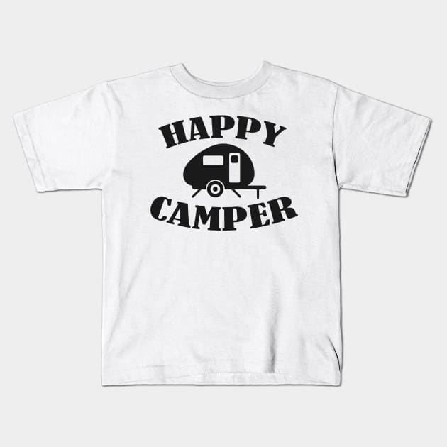 Happy Camper Kids T-Shirt by Dojaja